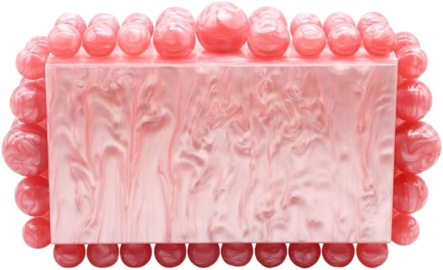Women Acrylic Evening Clutch Box Purse Marble Handbag for Wedding Cocktail Party Banquet | Amazon (US)