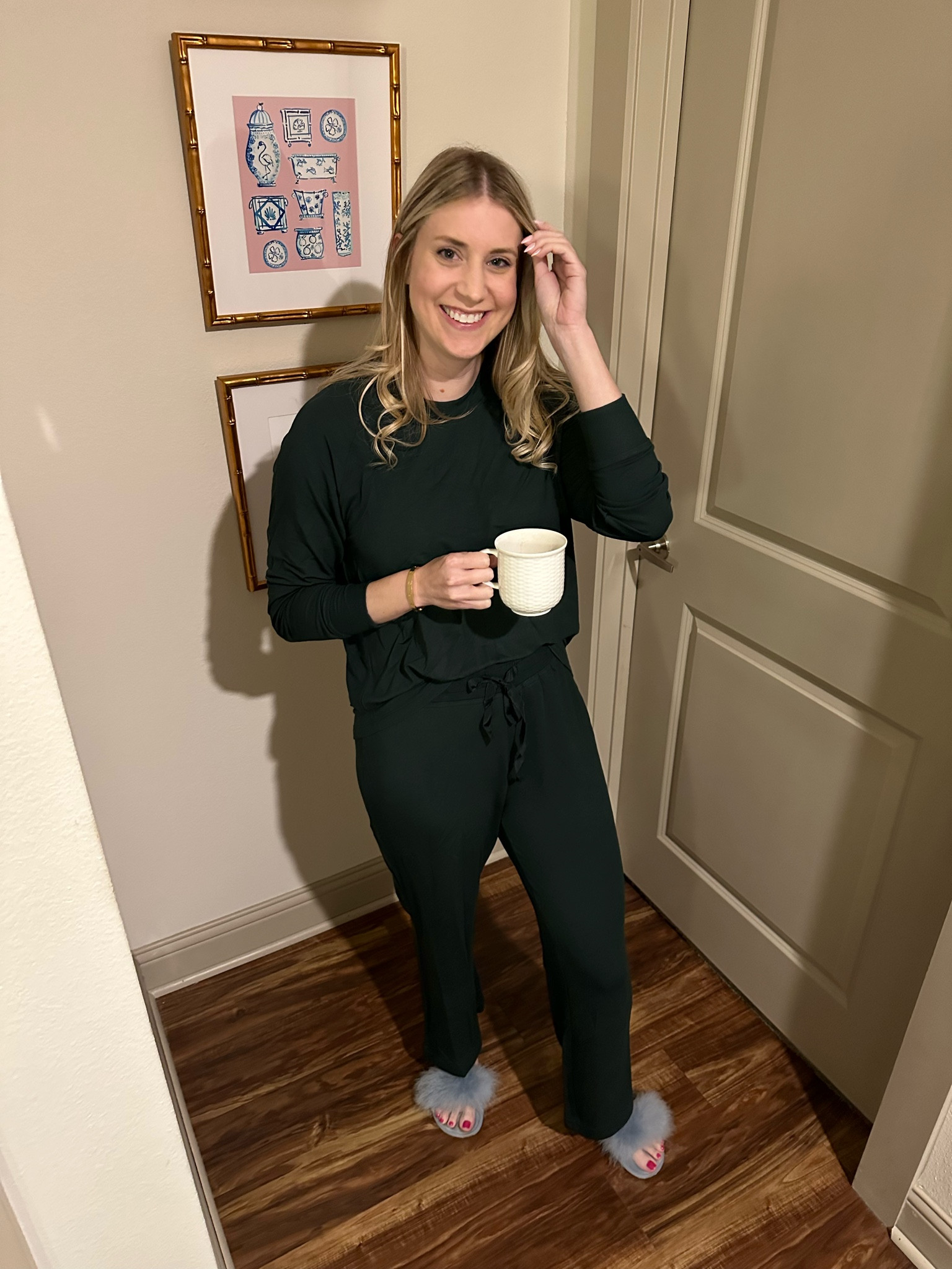 To say I have been living in this pajama pants set is an understatement. This has held the glue together for me the past couple of weeks 🤣 i love this set because it keeps me warm and I never get too hot in it and I honestly can throw it on to sit on the couch and doesn’t feel so much like pajamas! They are great pajamas to wear around family and feel like you are fully clothed if you know what I mean 🤣 I got the medium - I like to size up in LAKE! And I hang to dry but sometimes throw them in the dryer at the end because I just like them to be warm and soft! 25% off sitewide- would be such a great gift and set for the fam!

#LTKHoliday #LTKCyberWeek #LTKsalealert