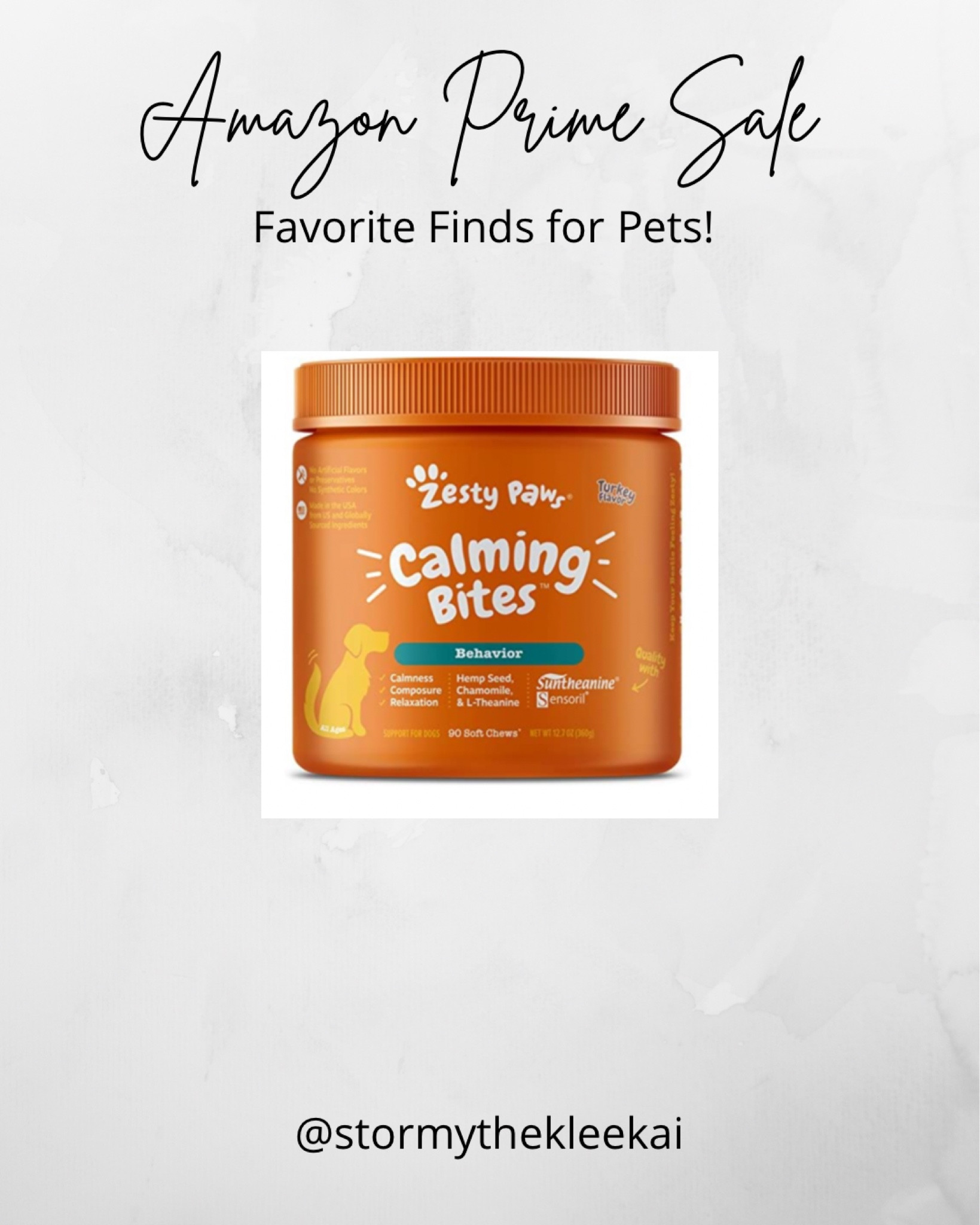 Amazon Prime Deal! Zesty Paws Calming chews for anxious dogs!

#LTKunder50 #LTKfamily #LTKsalealert