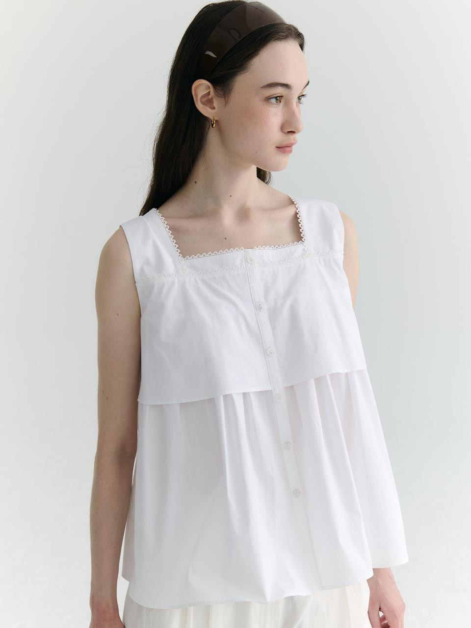 Ruffle Sleeveless Blouse | W Concept (US)