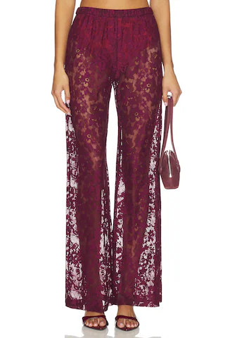 Amanda Uprichard x REVOLVE Mariko Pant in Wine from Revolve.com | Revolve Clothing (Global)