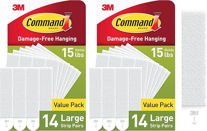 Command 15 lb Large Picture Hanging Strips 28 Pairs (56 Strips), Damage-Free Hanging Picture Hang... | Amazon (US)