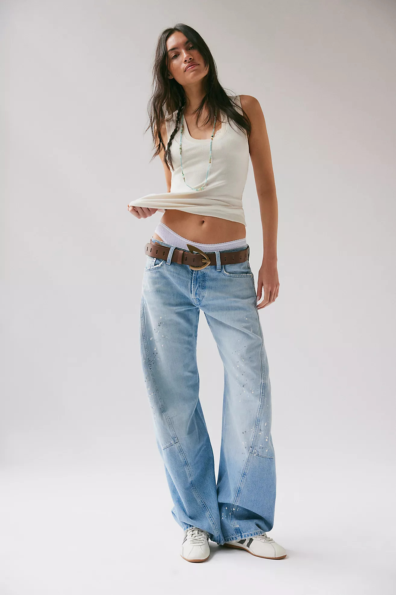 We The Free Fable Low-Rise Twisted Bowed Jeans | Free People (Global - UK&FR Excluded)