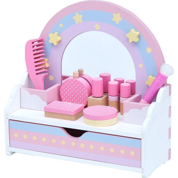Little Dreamer Rainbow Tabletop Vanity Toys, Pink | Maisonette