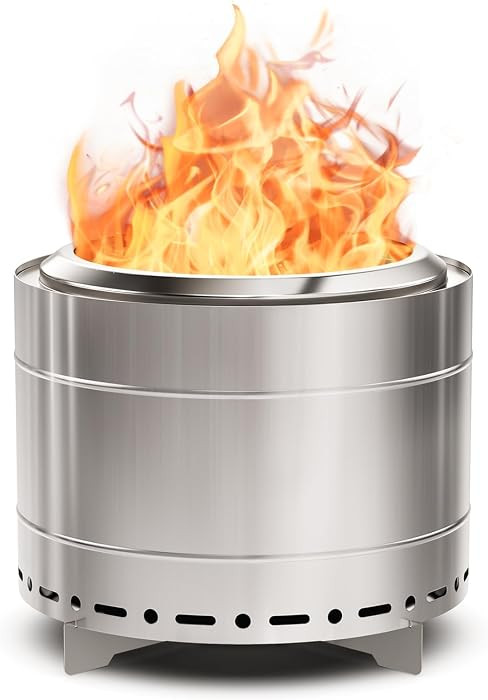 Panovue 19.5 inch Smokeless Fire Pit with Carry Bag & Fire Poker | Amazon (US)
