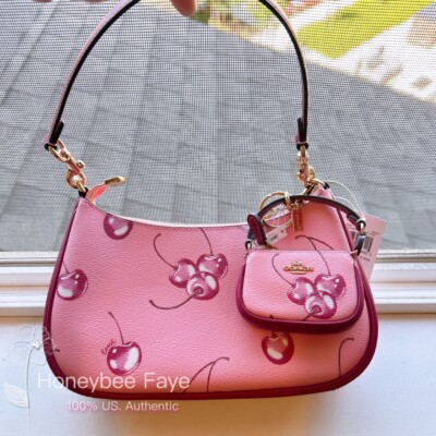 NWT coach Teri Shoulder Bag With Cherry Print CR290 + mini nolita charm cr496  | eBay | eBay US