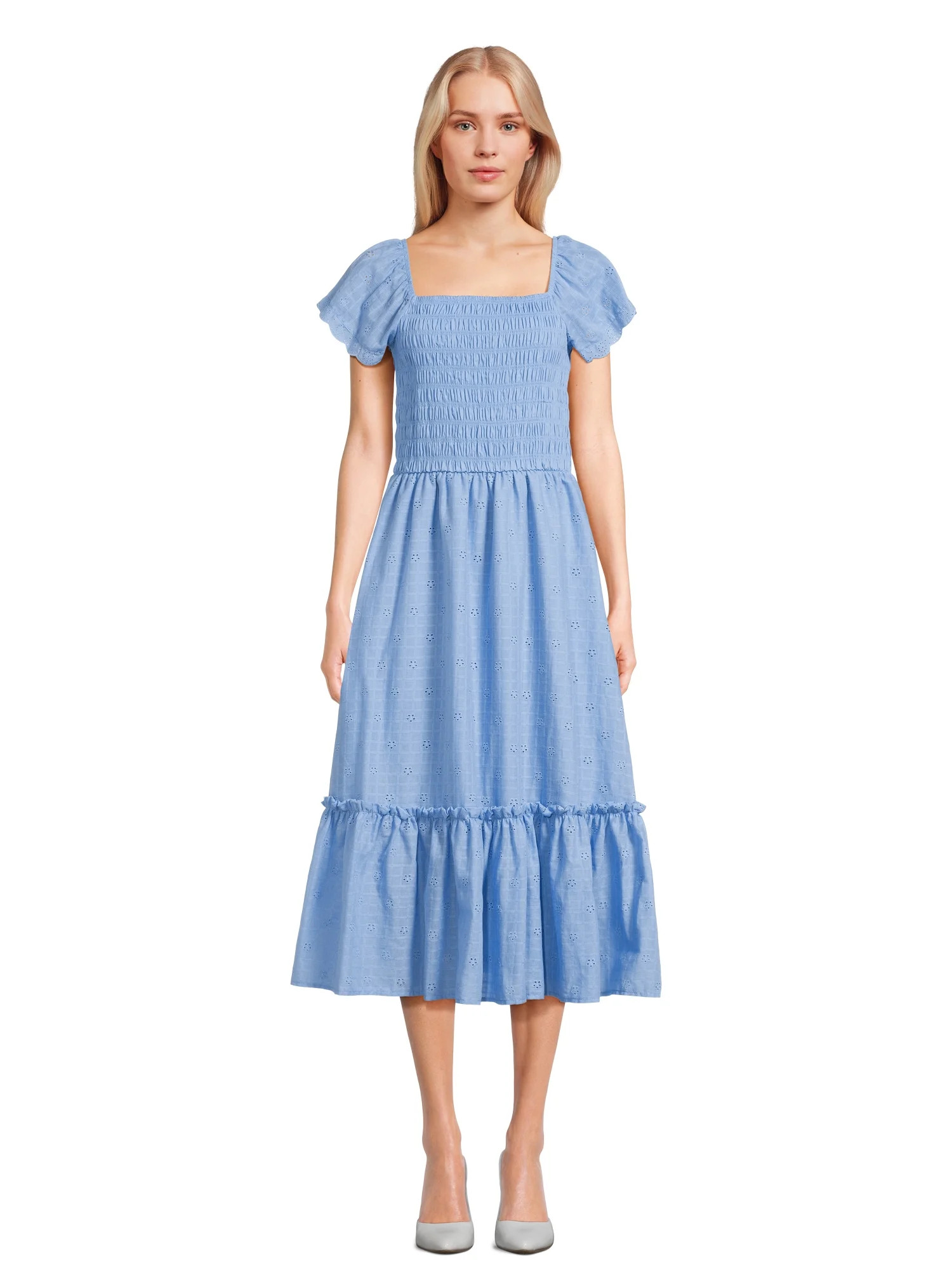 Simply Shabby Chic Just Me & Mommy Womens Matching Windowpane Eyelet Dress, Sizes S-XXXL | Walmart (US)