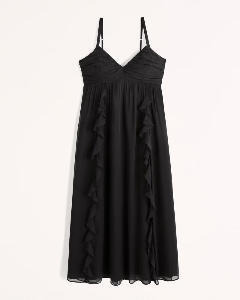 Ruffle Babydoll Maxi Dress | Abercrombie & Fitch (US)