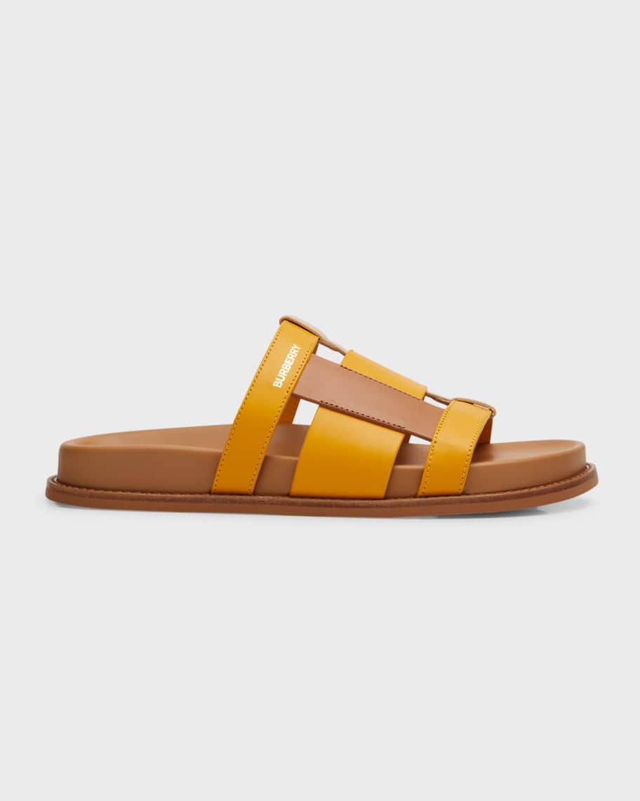 Burberry Thelma Cross Strap Slide Sandals | Neiman Marcus