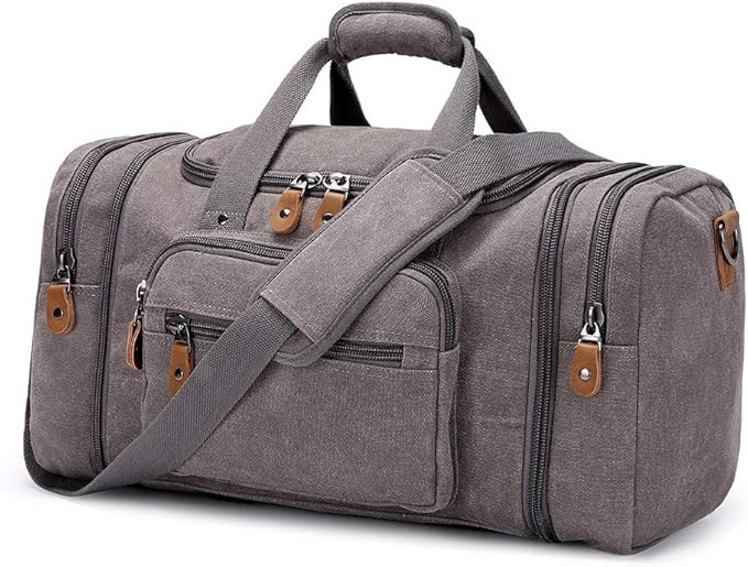 Plambag Canvas Duffle Bag for Travel 50L/60L Duffel Overnight Weekender Bag | Amazon (US)