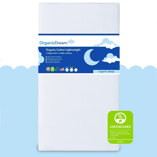 Organic Dream Certified Organic Cotton Lightweight 2-Stage Crib & Toddler Mattress | Target