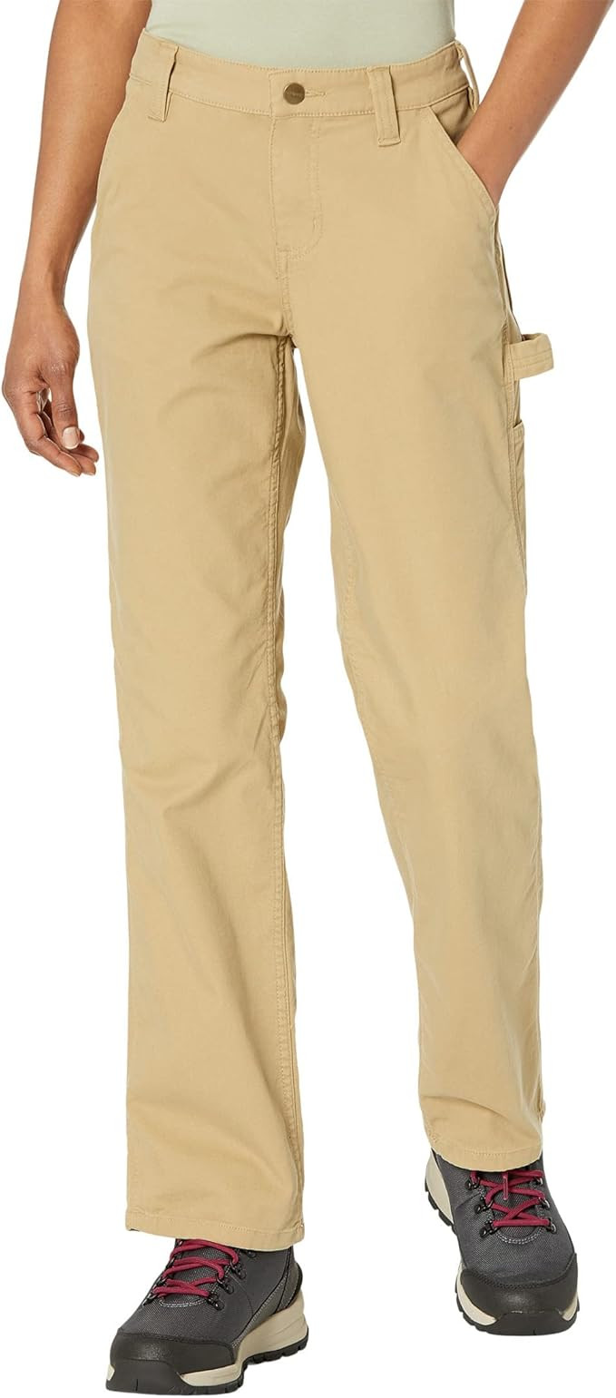 Carhartt Women's Rugged Flex Loose Fit Canvas Work Pant | Amazon (US)