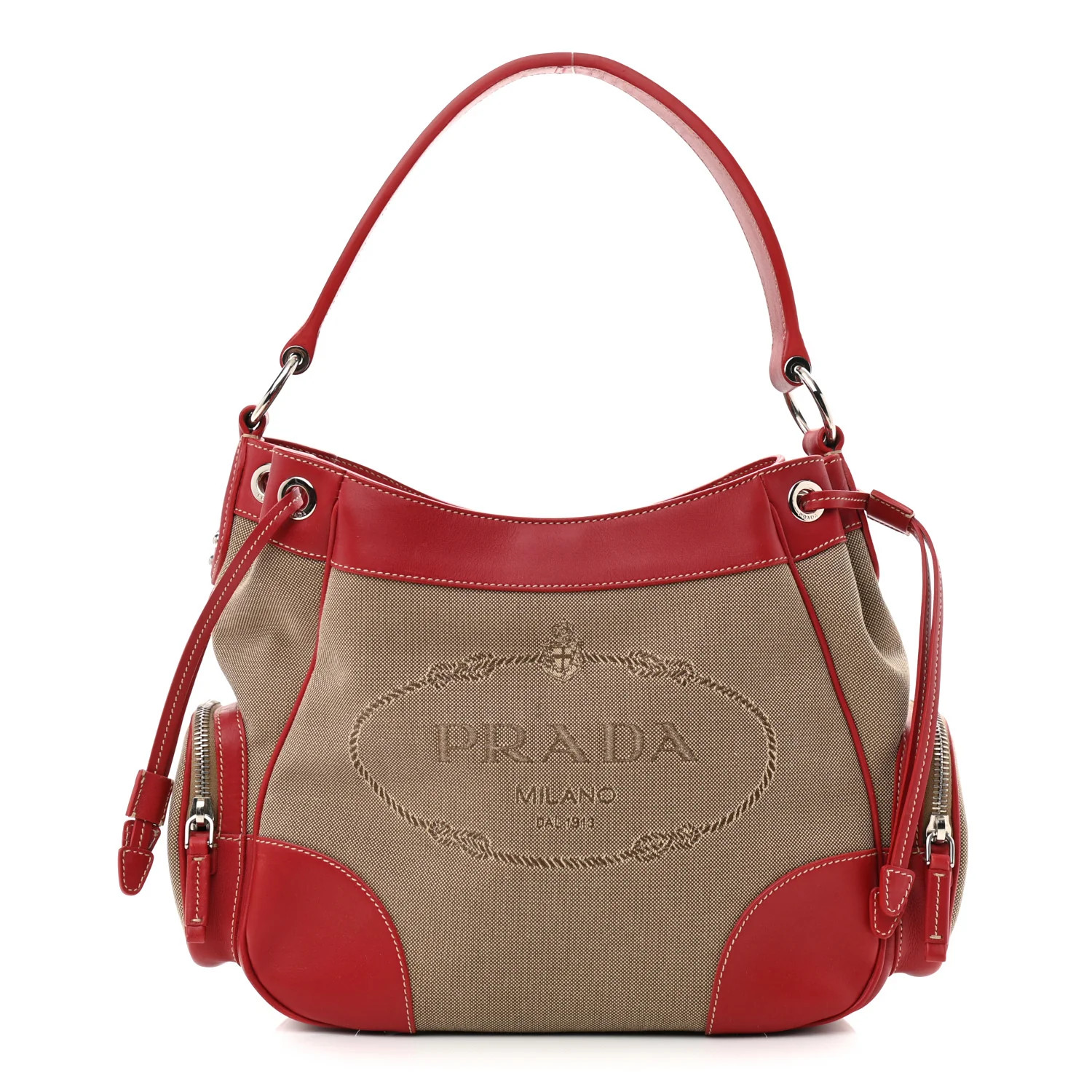 Jacquard Logo Hobo Corda Rosso | FASHIONPHILE (US)