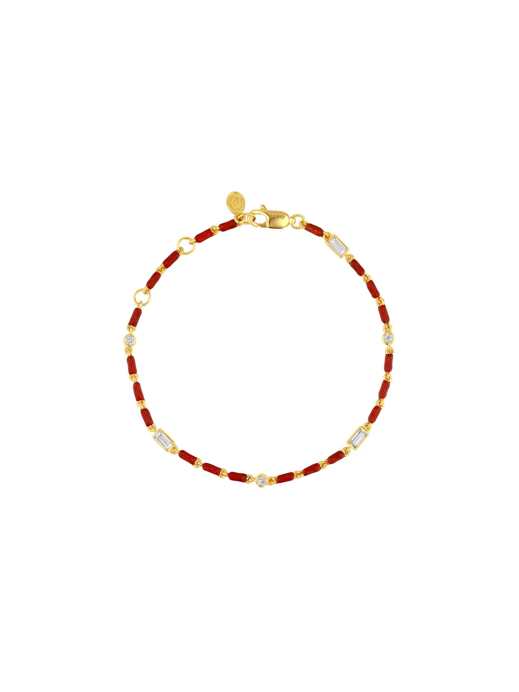 ENAMEL MOISSANITE BRACELET IN BORDEAUX | Dorsey