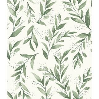 Magnolia Home by Joanna Gaines Olive Branch Floral Paper Pre-Pasted Strippable Wallpaper Roll (Co... | The Home Depot