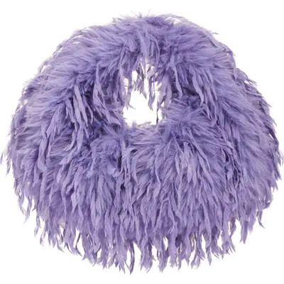 Naked Wardrobe Micro Mini Faux Feather Handbag in Lavender at Nordstrom | Nordstrom