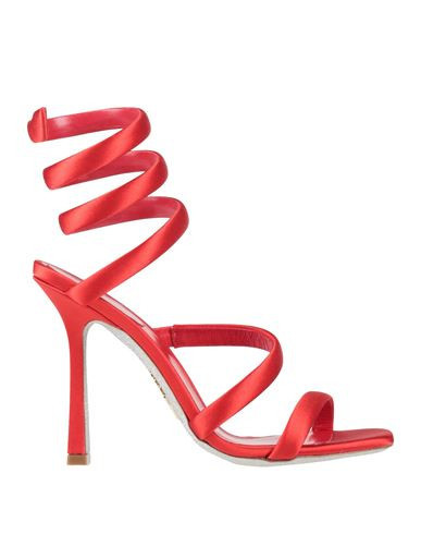 Rene' Caovilla Woman Sandals Red Size 6.5 Textile fibers | YOOX (US)