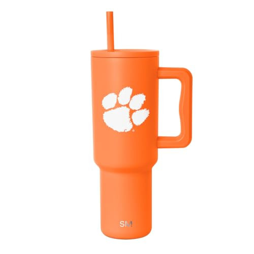 Simple Modern Officially Licensed Collegiate Clemson Tigers 40oz Tumbler with Handle and Straw Lid | NCAA Football Gifts for Men, Women | Trek Collection | Clemson University | Amazon (US)