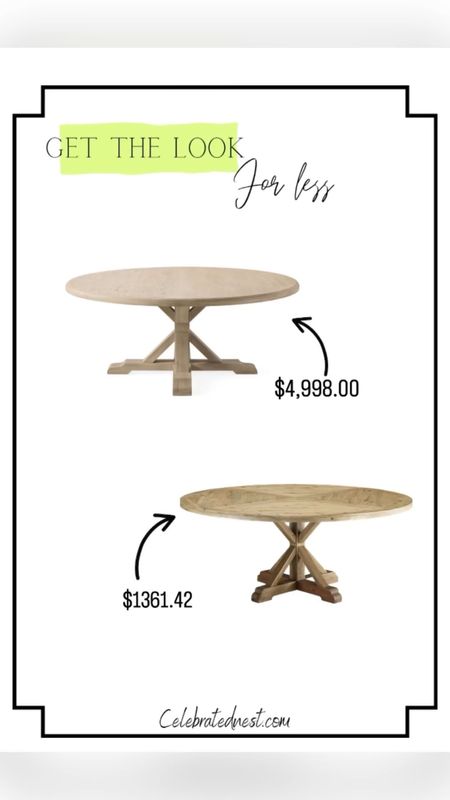 Get the look for less!! Round dining table  

#LTKstyletip #LTKhome #LTKFind