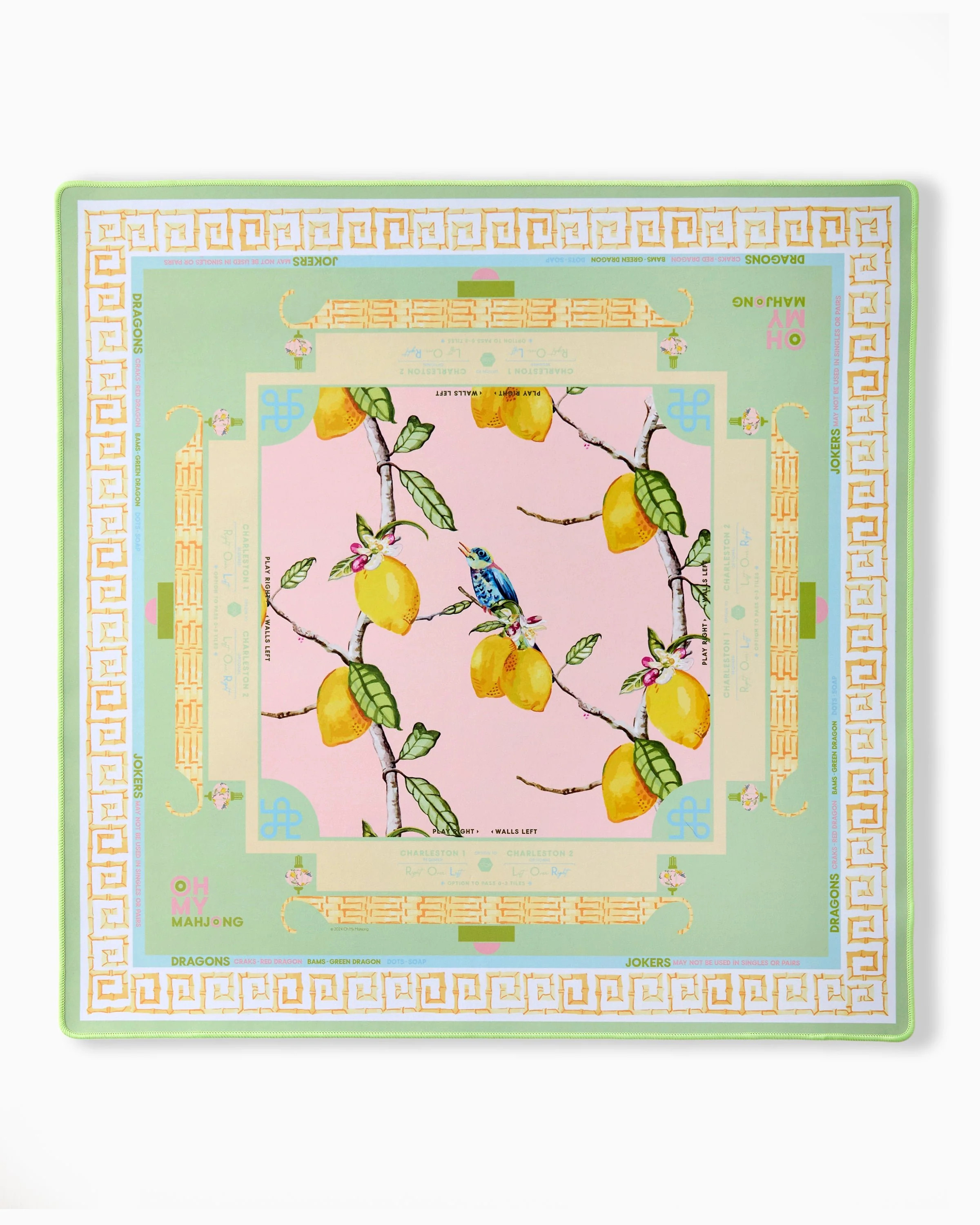 Citrus Songbird Mat in Tube | Oh My Mahjong
