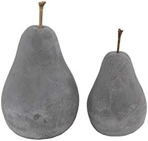 Creative Co-Op DA5981-1 Large Grey Cement Pear Decoration, 5" | Amazon (US)