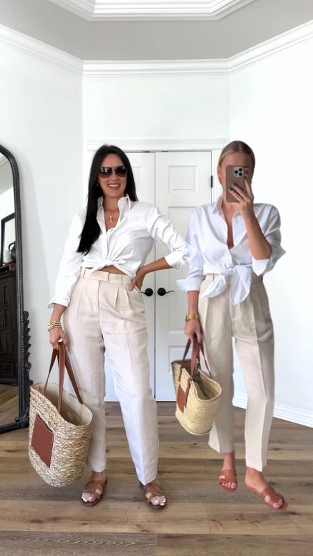Recreating Pinterest looks - easy spring-to-summer looks!

Sizing;
Pants-I sized up to an 8
Top-tts, wearing small
Sandals-tts

Vacation outfit | spring outfit | summer outfit | linen pants | white button down | H&M | Sam Edelman bay slides | straw tote 



#LTKunder50 #LTKstyletip #LTKFind