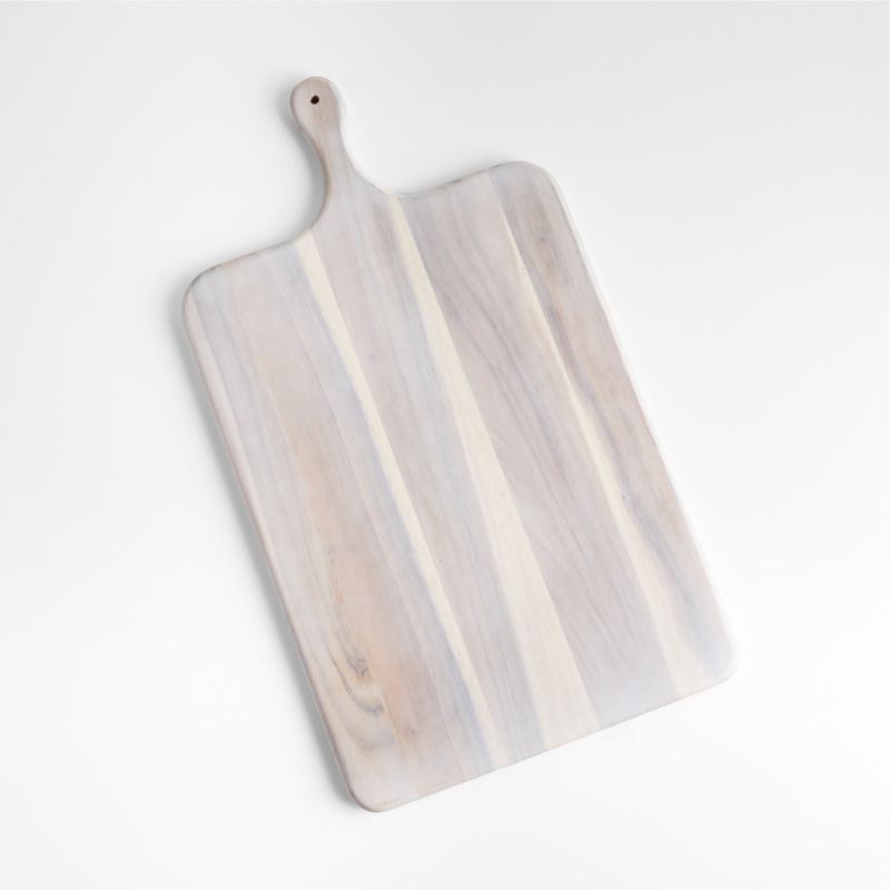 Tondo Rectangle White-Washed Serving Board Cheese Board Platter + Reviews | Crate & Barrel | Crate & Barrel