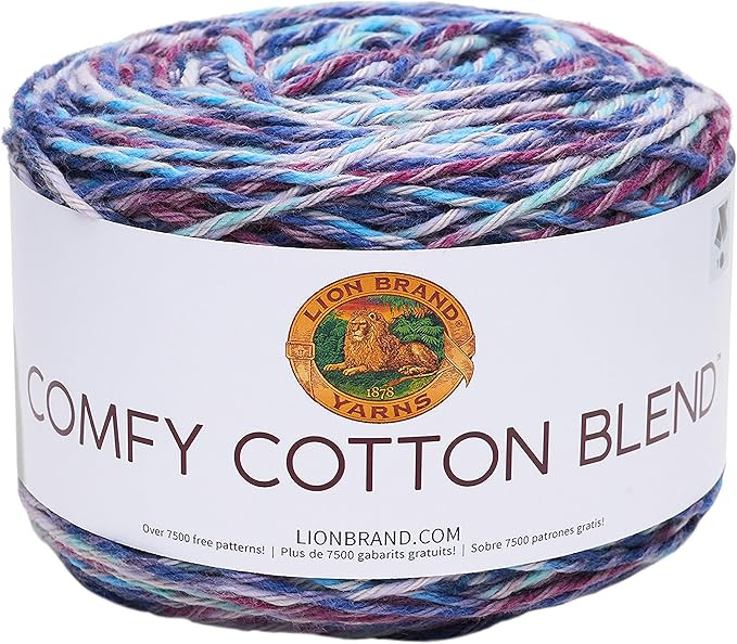 Lion Brand Yarn Comfy Cotton Blend Yarn, Cloud Nine | Amazon (US)