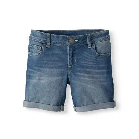 Wonder Nation Denim Bermuda Short (Little Girls, Big Girls & Big Girls Plus) | Walmart (US)