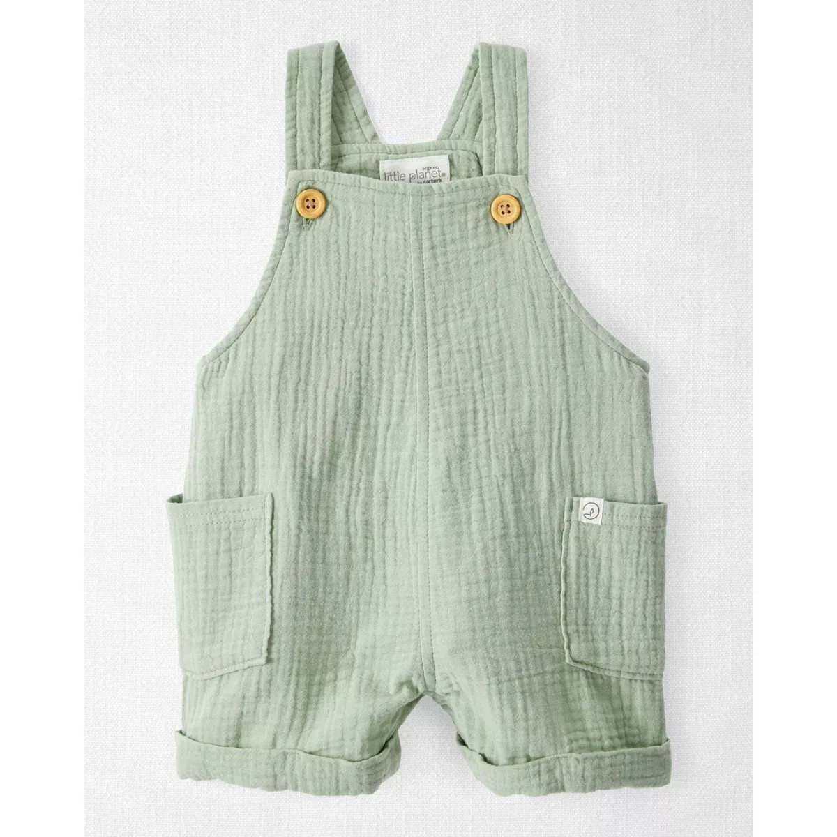 Little Planet by Carter's Organic Baby Gauze Shortalls - 3M | Target