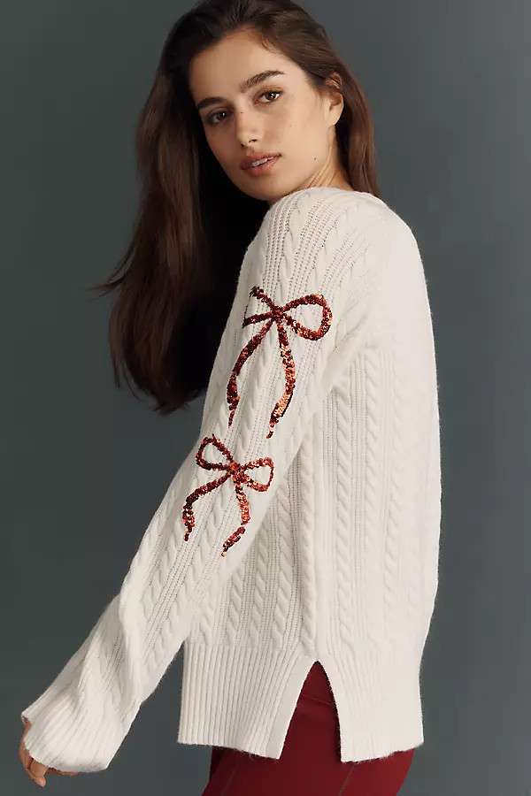 Beach Riot x Anthropologie Bow Sleeve Sweatshirt | Anthropologie (US)