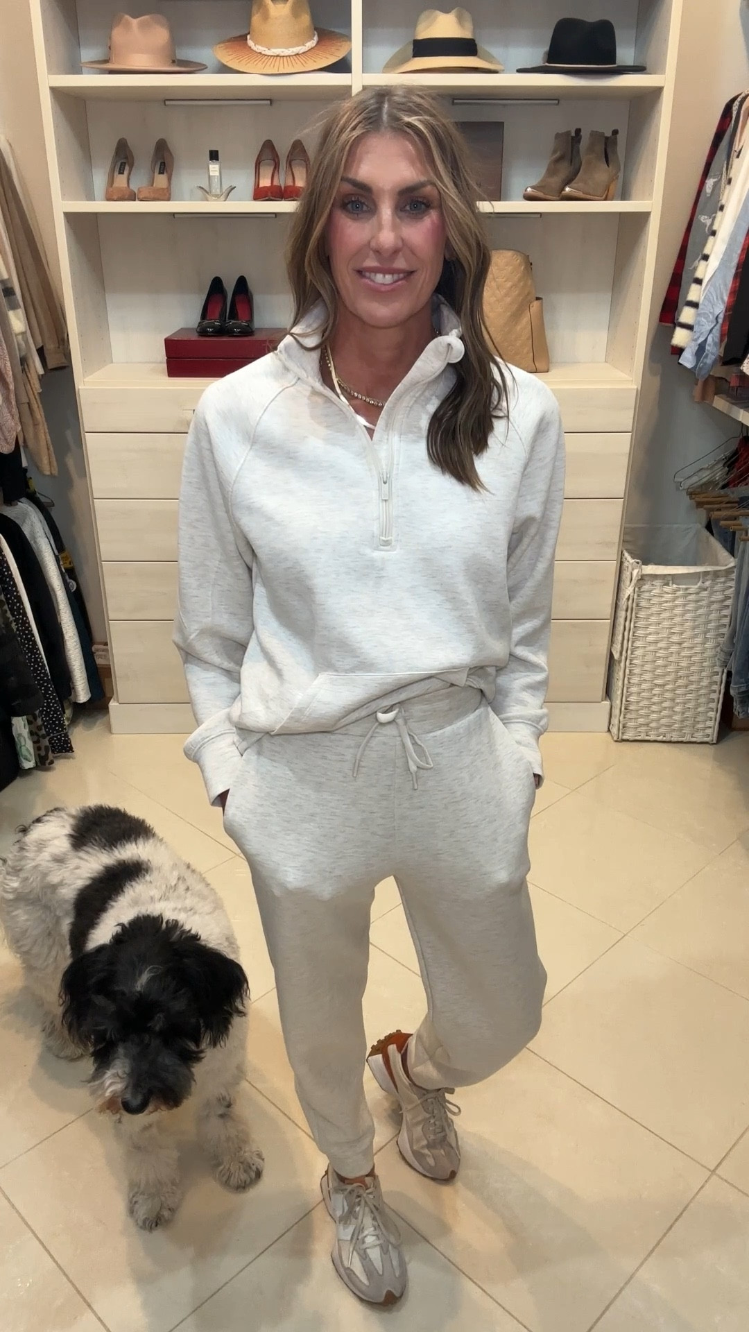 Such a quality classy and soft set. I love the monochromatic look but these pieces can be bought separately. The mock neck top and high waist joggers both have pockets and are made of the airy sleek softest material. I’m in XS in top & bottoms. This Varley inspired set is probably 5x less expensive. 

#LTKActive #LTKootd #LTKOver40
