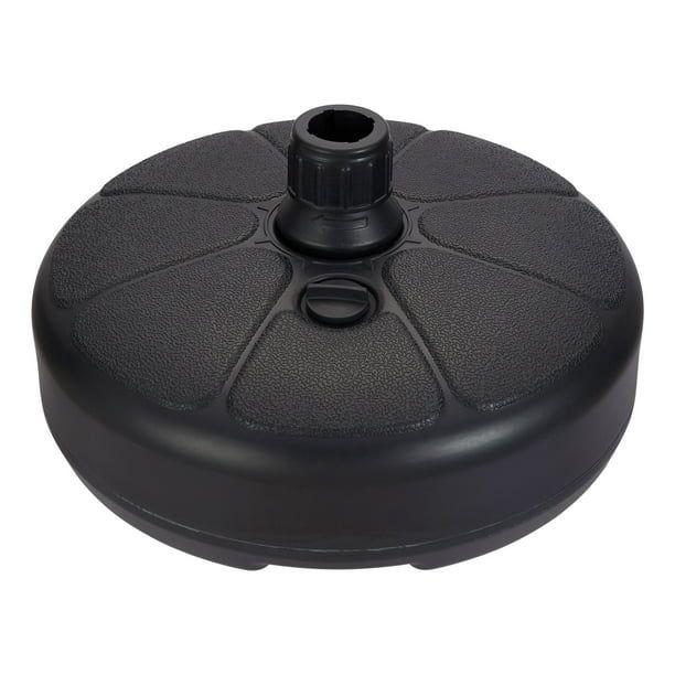 Mainstays 15" Fillable with Water and Sand Resin Patio Umbrella Base, Black | Walmart (US)
