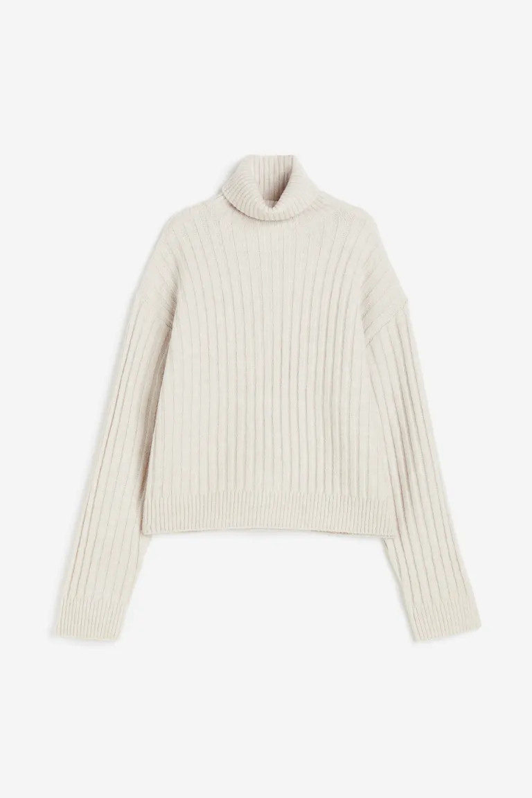 Rib-knit Turtleneck Sweater | H&M (US + CA)