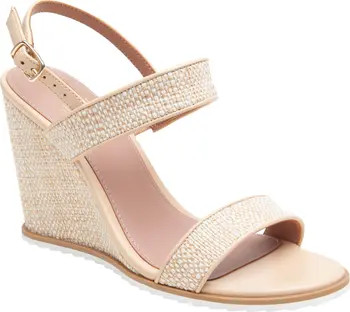 Linea Paolo Edith Wedge Sandal in Black Raffia at Nordstrom, Size 5 | Nordstrom