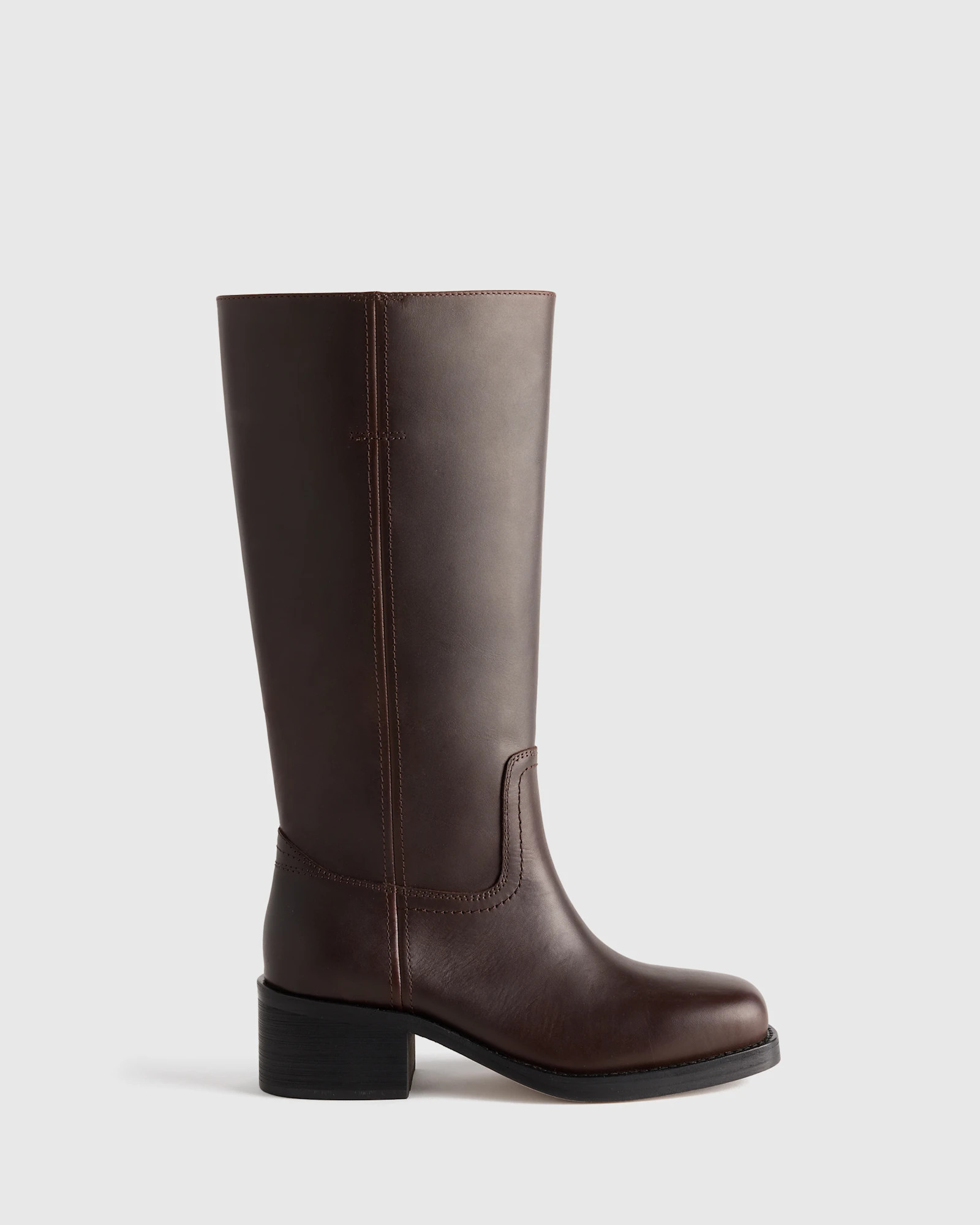 Italian Leather Block Heel Boot | Quince