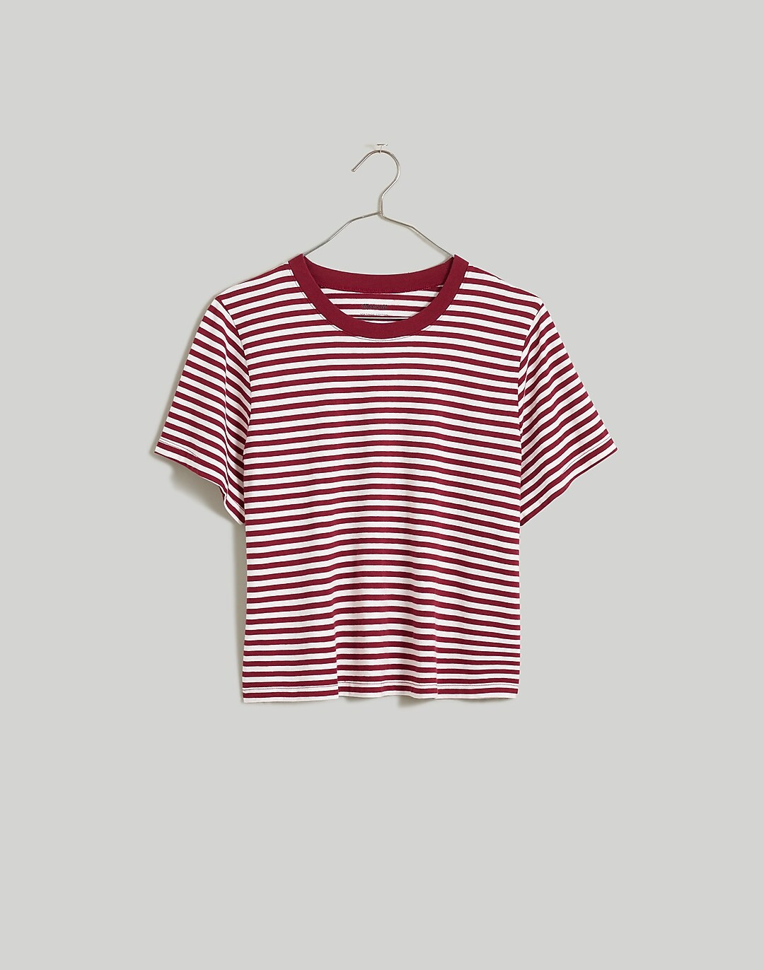Softfade Cotton Boxy-Crop Tee | Madewell