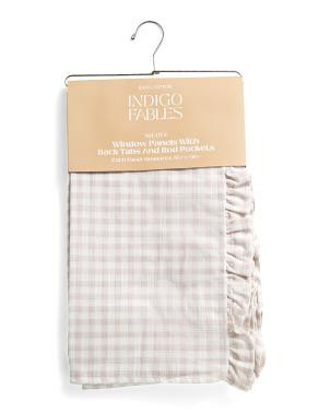 2pk 50x96 Spring Gingham Window Panels | TJ Maxx