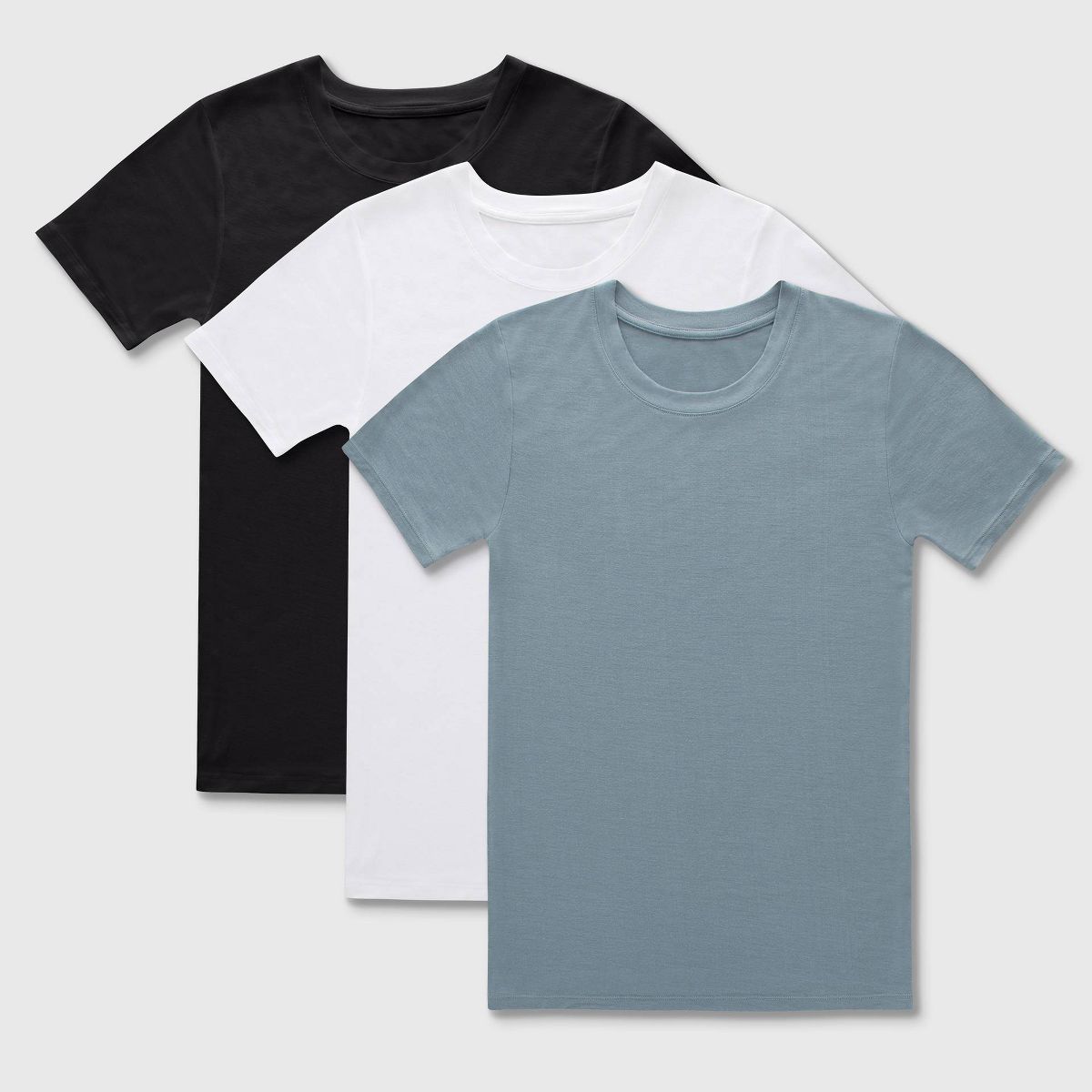 Hanes Boys' 3pk SuperSoft Crew T-Undershirts - Black/White/Gray | Target