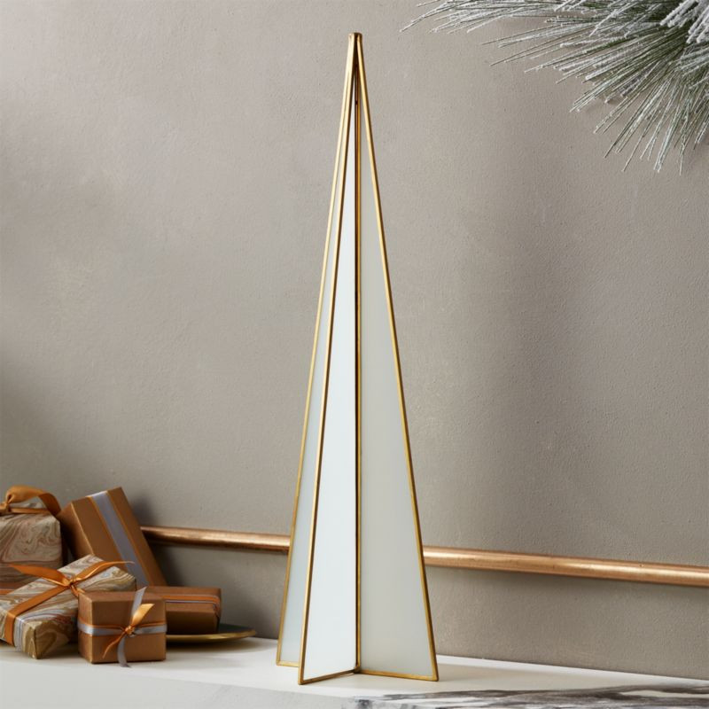 Flash Large White Milk Glass Tree + Reviews | CB2 | CB2