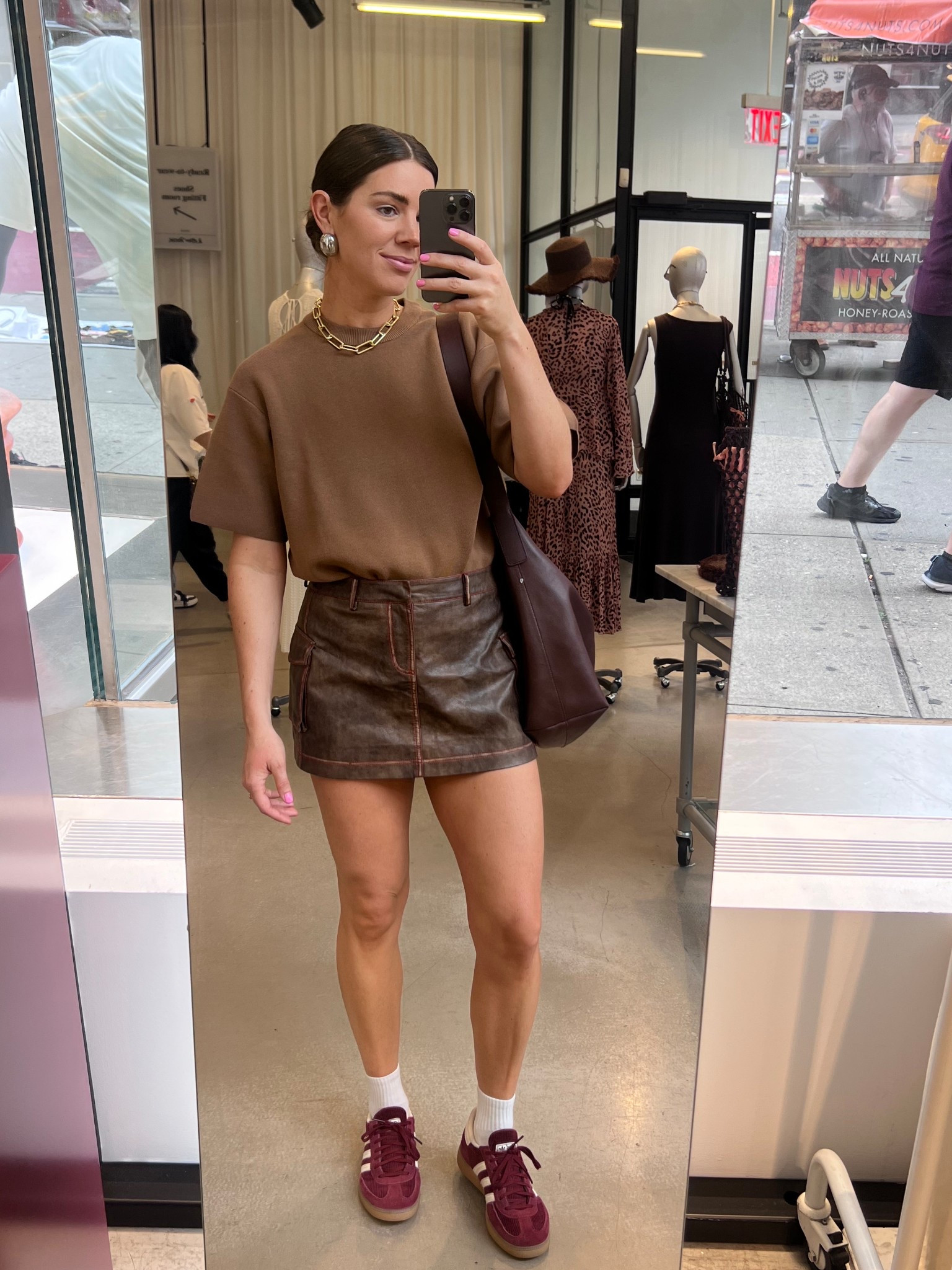 Monochrome brown fit got a million compliments in NYC