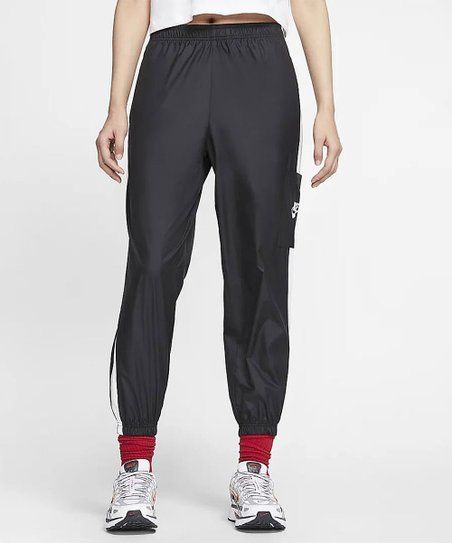 Nike Black & White Essential Woven Joggers - Women | Zulily