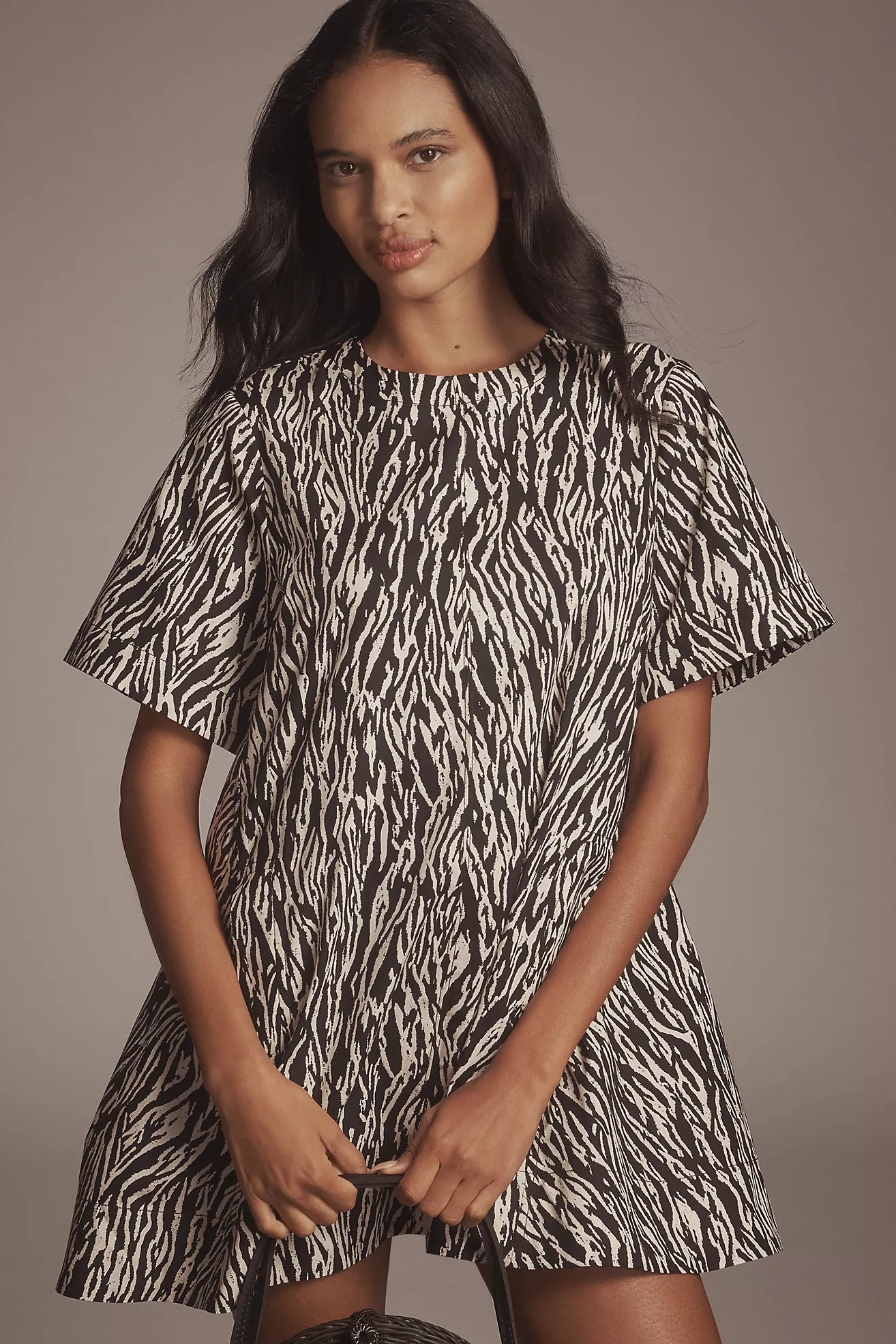 The Emmy Short-Sleeve Swing Mini Dress by Maeve | Anthropologie (US)