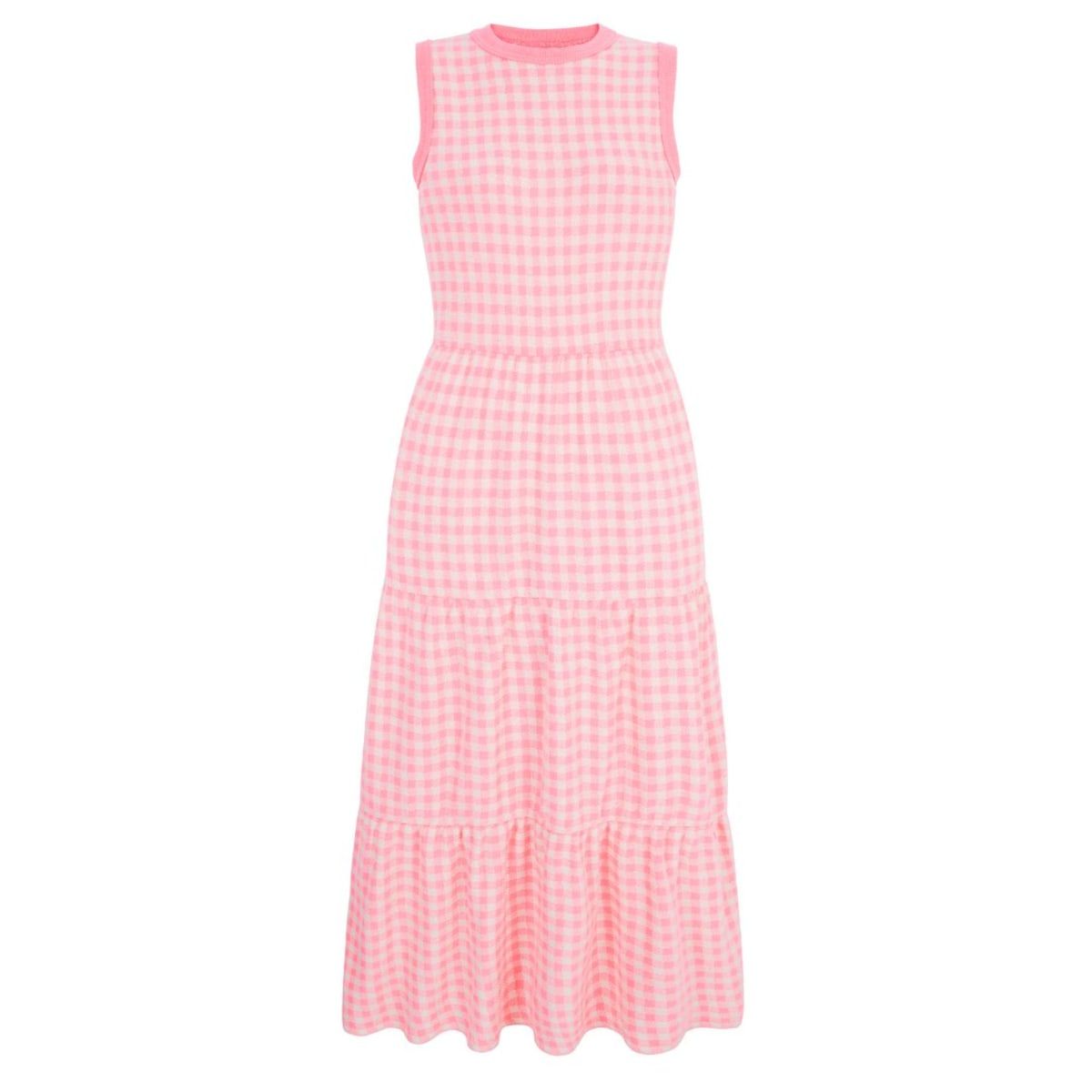 Paula Gingham Cotton Midi Dress - Soft Pink | Wolf & Badger (US)