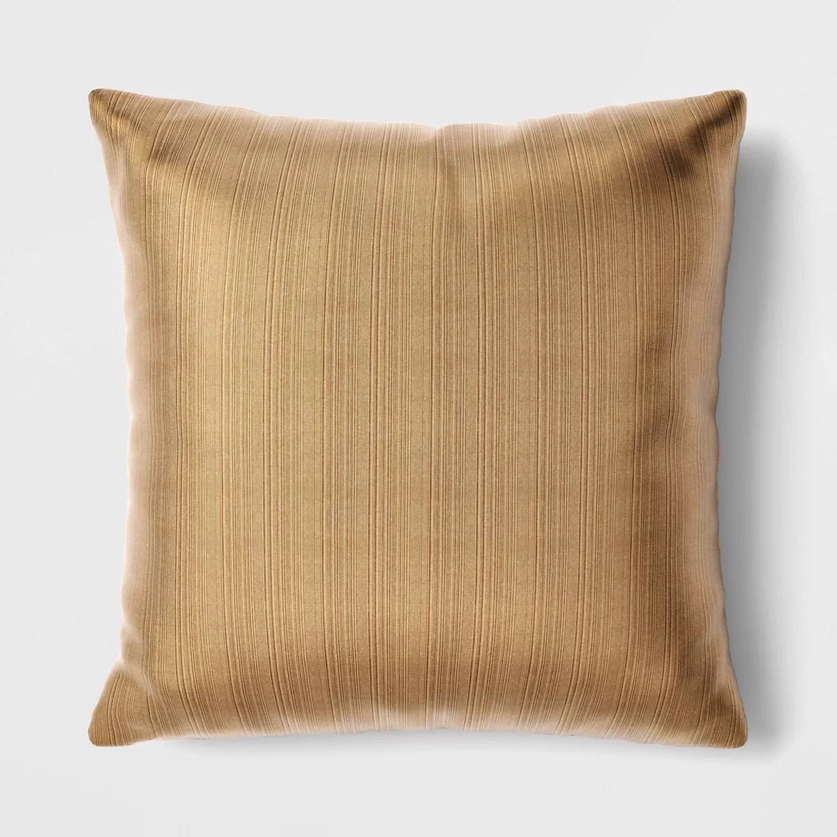 Slub Woven Throw Pillow Square Metallic Gold - Threshold™: Luxury Couch Accent, Ribbed Texture | Target