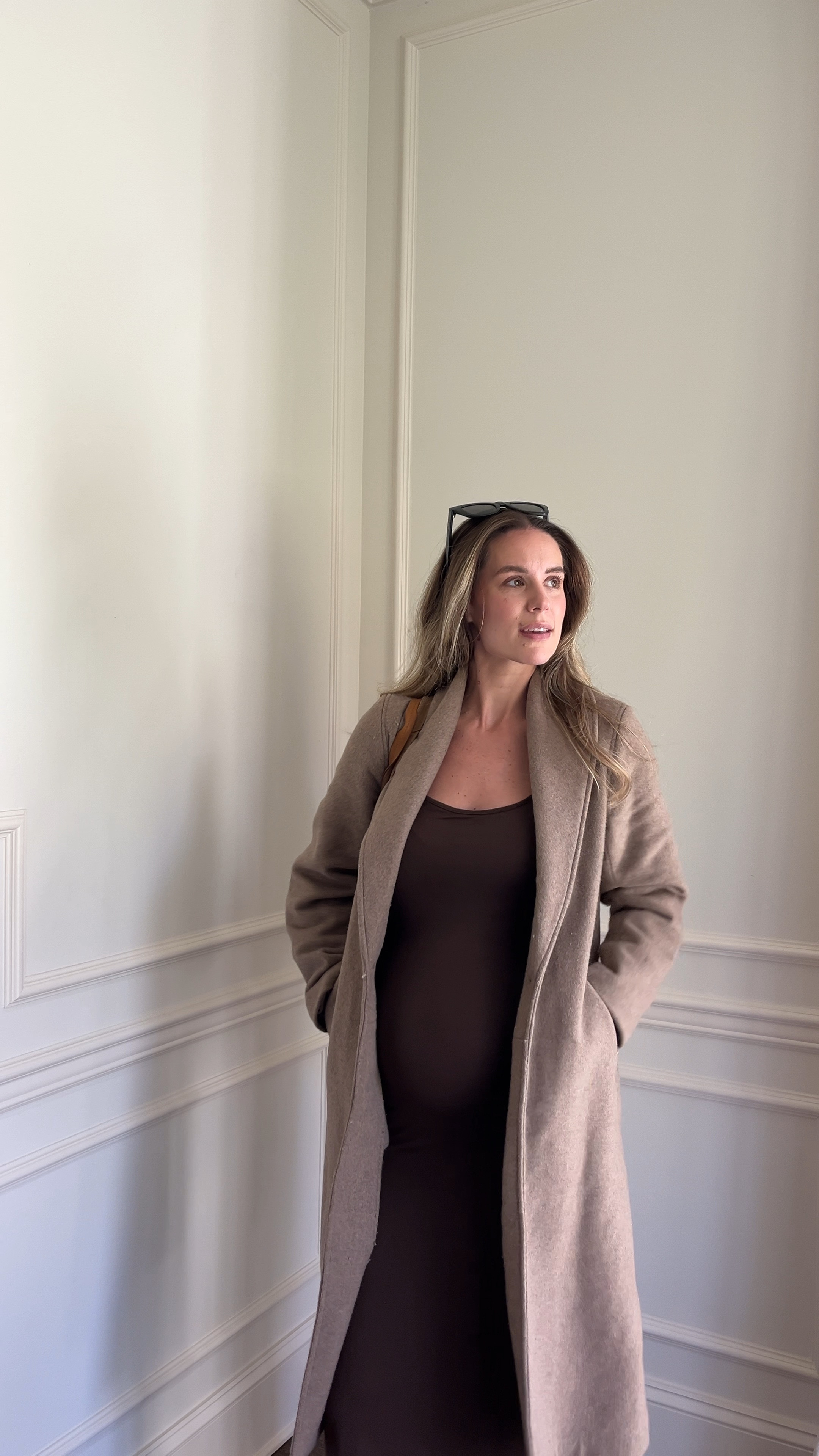 A super comfy dress in the perfect color for fall. 
It is incredibly stretchy so you don’t have to wear it just when you are pregnant and insanely soft! 
I got it in a large because I didn’t want it to be super tight  

#LTKBump #LTKSeasonal