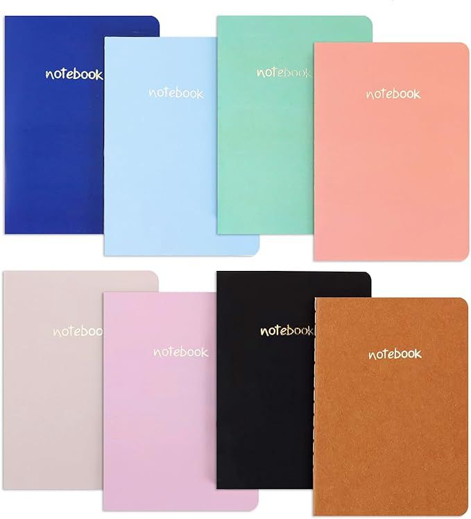 Iridipity 8Pack Small Notebook Pocket Notebook Small notepad Mini notebooks 3.5x5 inches stationa... | Amazon (US)