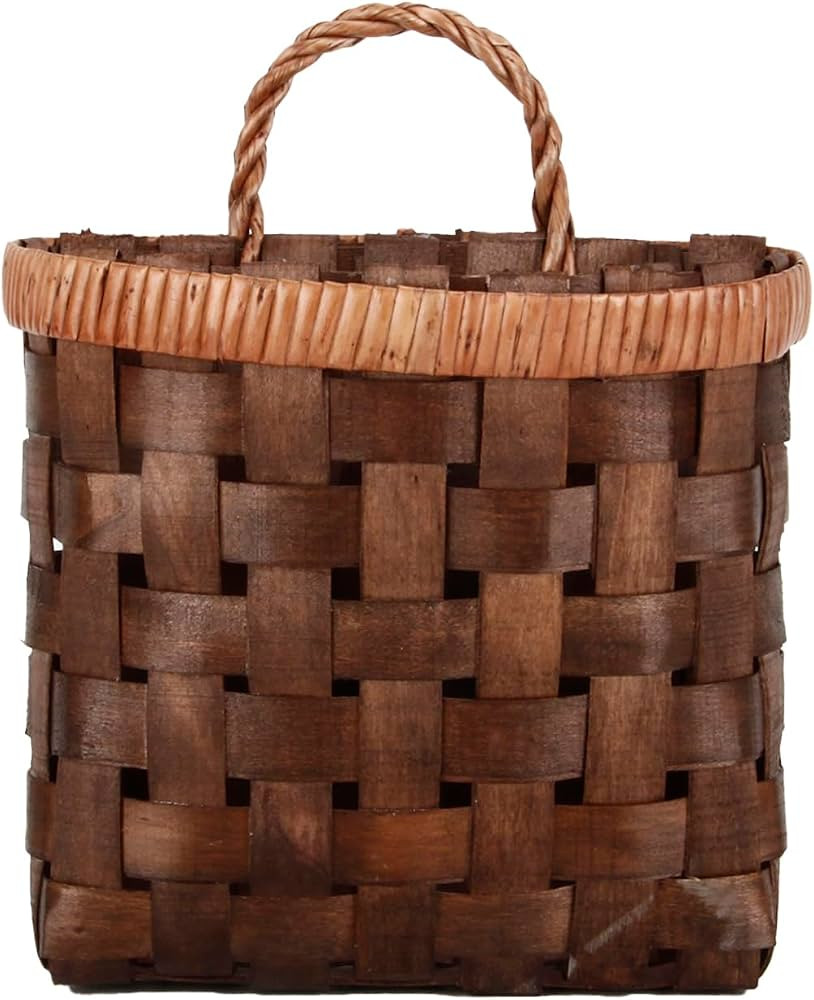 Bamboo Storage Basket for Wall Woven Mounted Basket for Flower and Essentials Farmhouse Kitchen H... | Amazon (US)