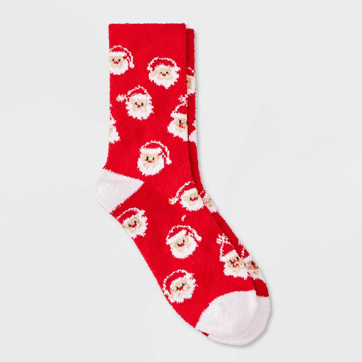 Women's Santa Christmas Cozy Crew Socks - Wondershop™ Red 4-10 | Target