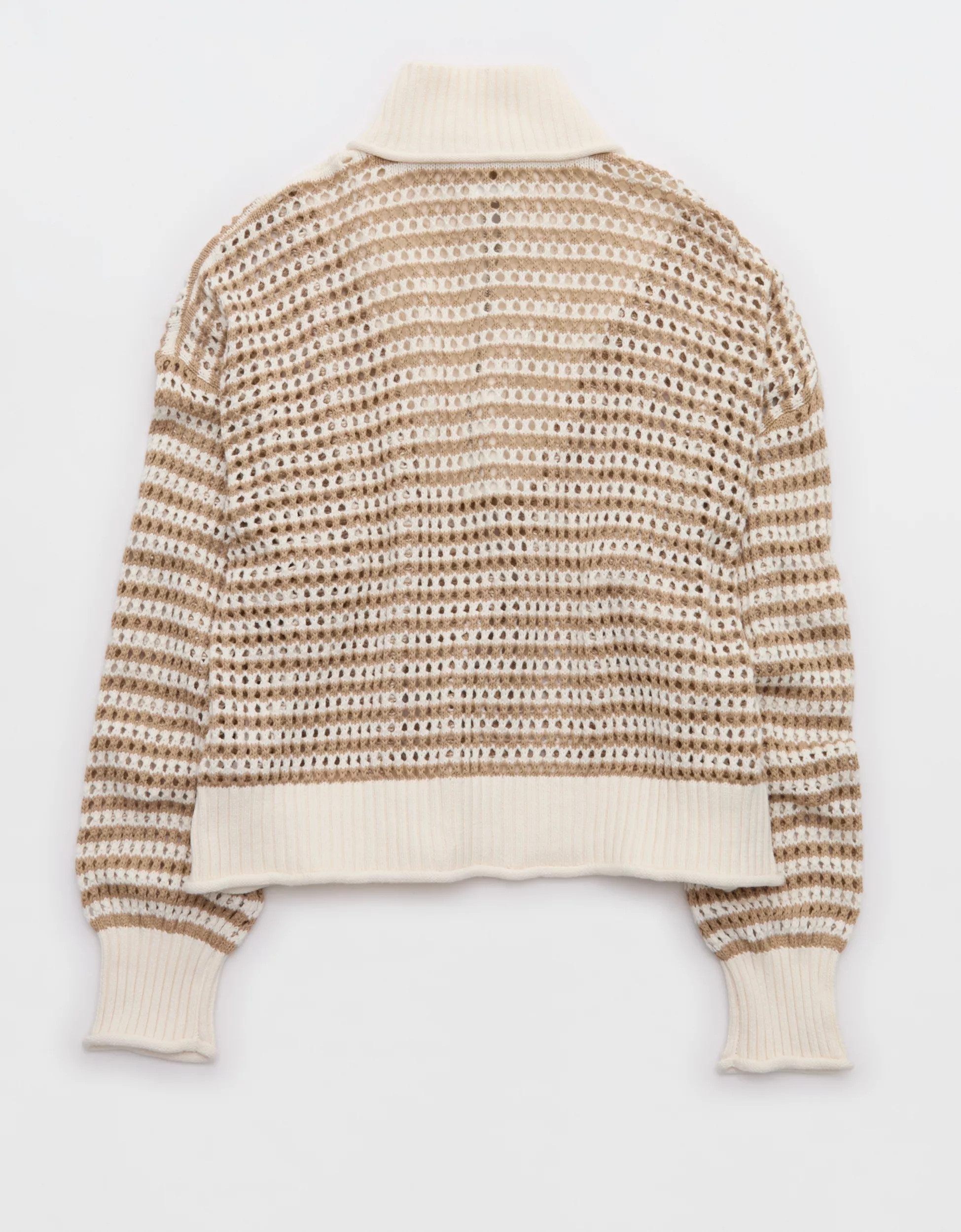 Aerie Crochet Quarter Zip Sweater | Aerie